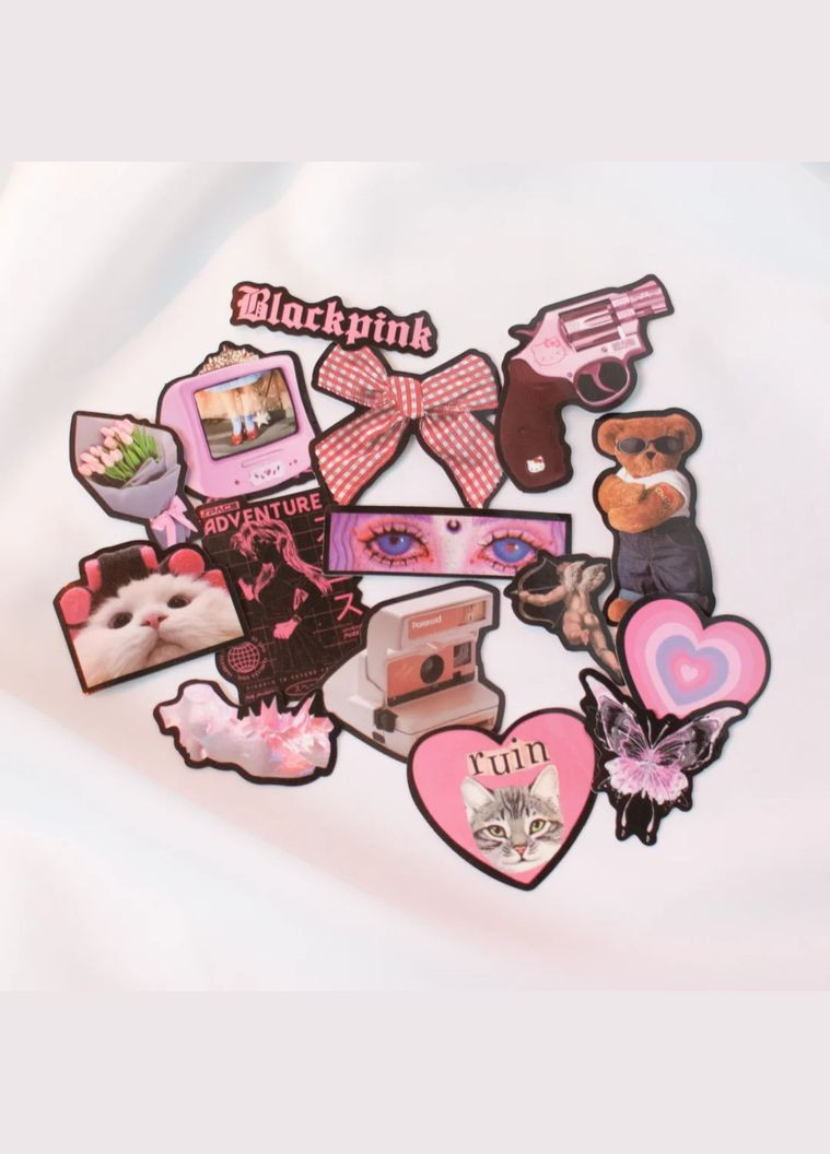 Набор глянцевых стикеров 10 штук комплект наклеек y2k кавай неоновая эстетика рандом стикерпак на ноутбук телефон блокнот панк No Brand (316323071)