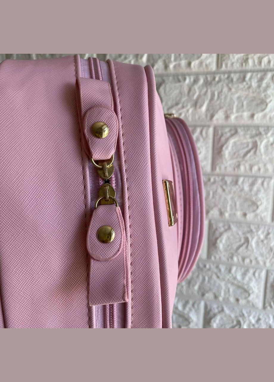 Женский городской рюкзак в стиле рептилии с венчиком Розовый No Brand (301083286)