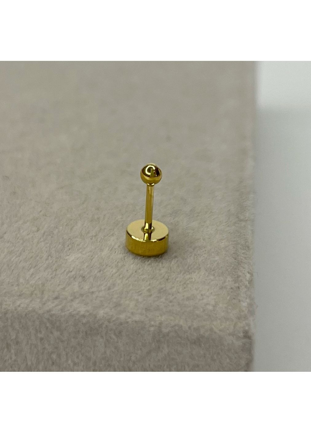 Сережка для пирсинга Лабрет шарик с площадкой подходит для уха хеликс хирургическая сталь Finding (363554694)