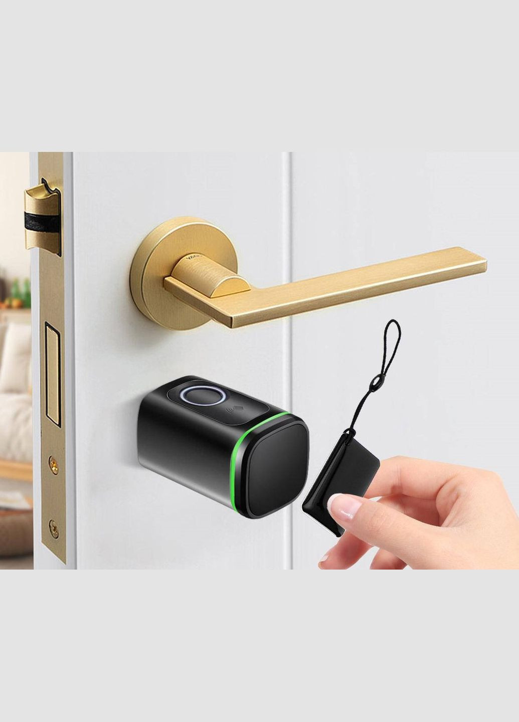 Цилиндр Cylinder 2 со сканером отпечатков пальца, черный PES (347324824)