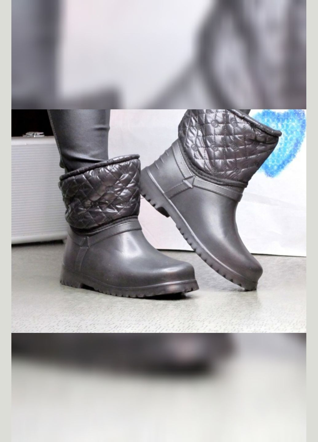 Дутики чорні короткі зимові з піни Viki Черевики (300150845)