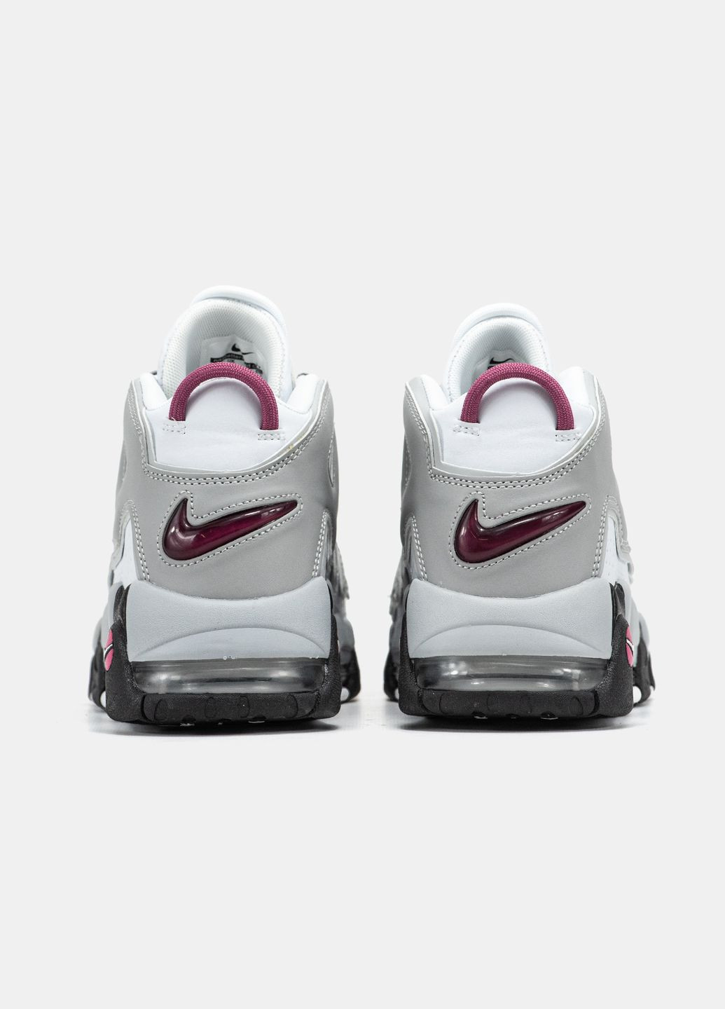 Белые демисезонные кроссовки мужские и женские nike air more uptempo 96 white grey black | найк аир море аптемпо 96 белые No Brand