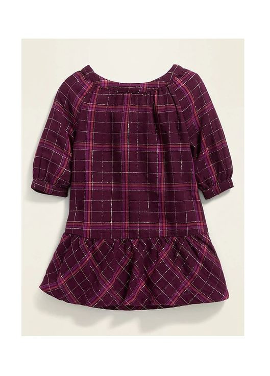 Бордова сукня бордова в клітинку на 3 роки Old Navy (322069019)