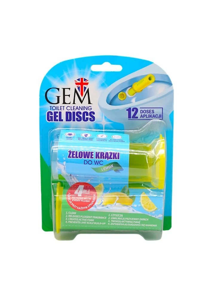 Гель-стик для унитаза Лимон XXL 75мл (12 доз) Gem (298322816)