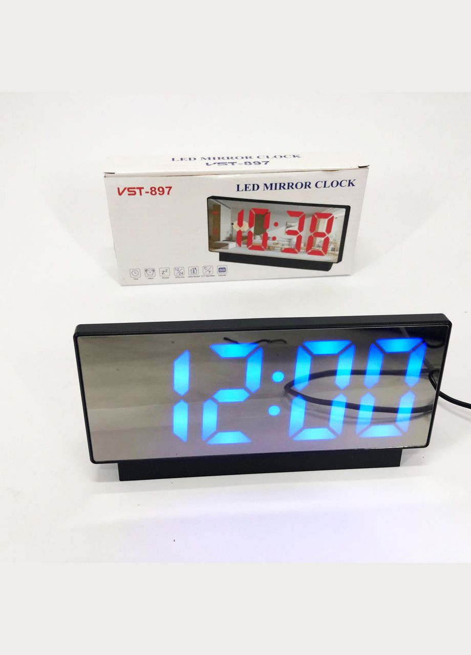 Настільний електронний годинник з підсвічуванням на батарейках 897-5, GN-376 Годинники електронні VST (351486217)