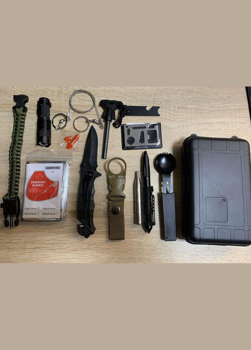 Туристичний набір для виживання Bestbids Pro комплект інструментів на 12 предметів нержавіюча сталь (1811701657) No Brand (336380487)