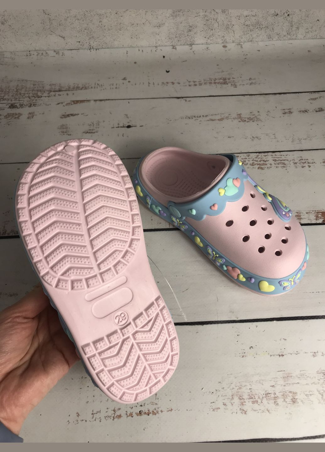 Крокси сабо дитячі для дівчаток Рожевий (250) American Club (332056174)