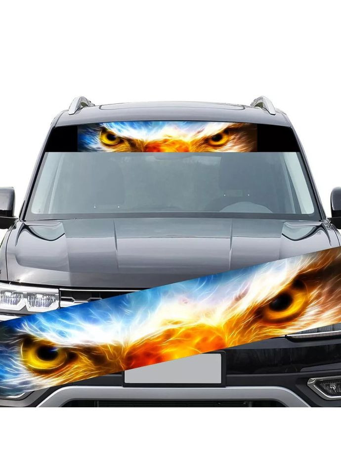 Наклейка на лобове скло 3D TUNING STUDIO Очі орла 1300х210х0.15мм No Brand (362499561)