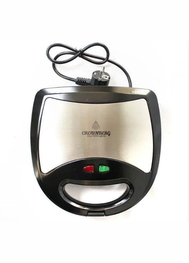 Вафельниця бутербродниця сендвічниця гриль електрична 4 в 1 зі знімними формами CB-1074 Pro Crownberg (306716503)