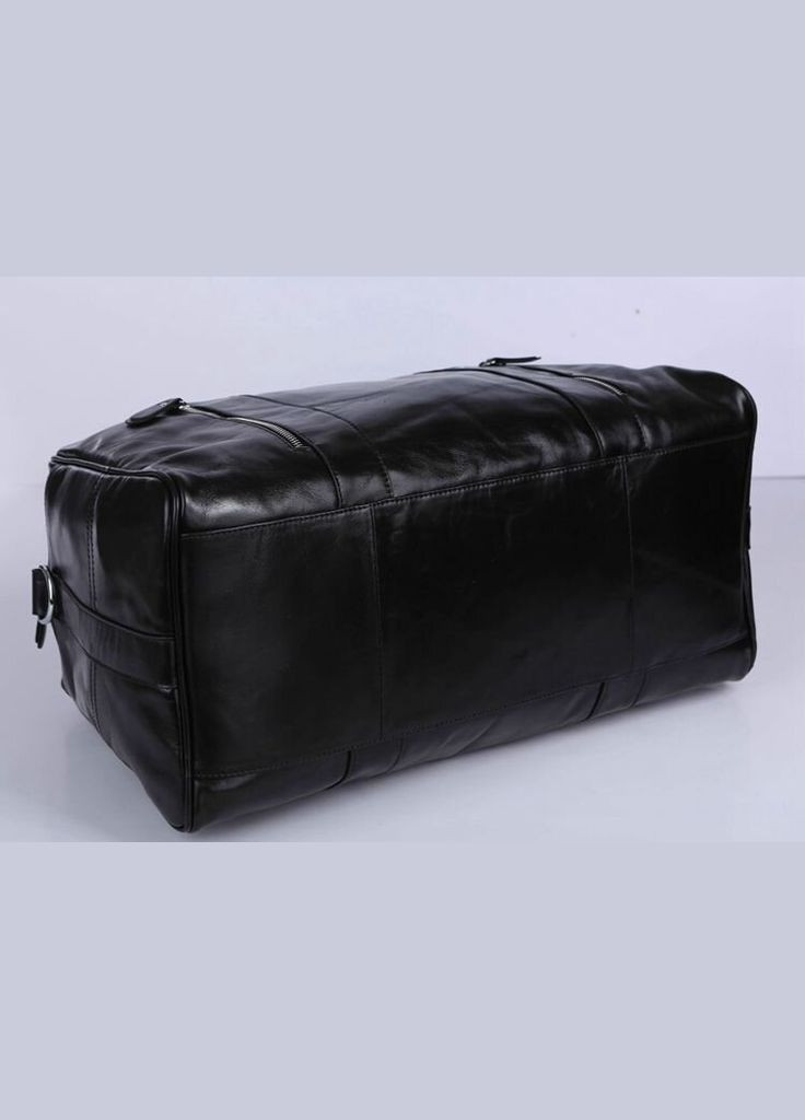 Кожаная дорожная сумка универсальная с плечевым ремнем на молнии черная (sku_14135) No Brand (329853142)