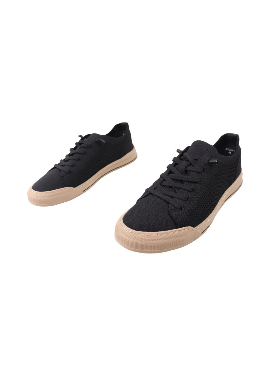 Черные кеды мужские черные текстиль Berisstini 393-25LTS