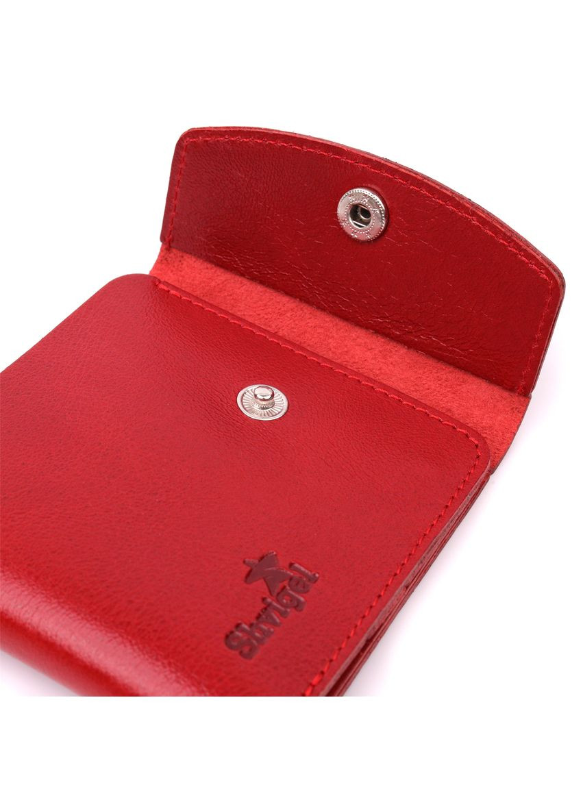 Женское небольшое кожаное портмоне 16618 Красный Shvigel (331906390)