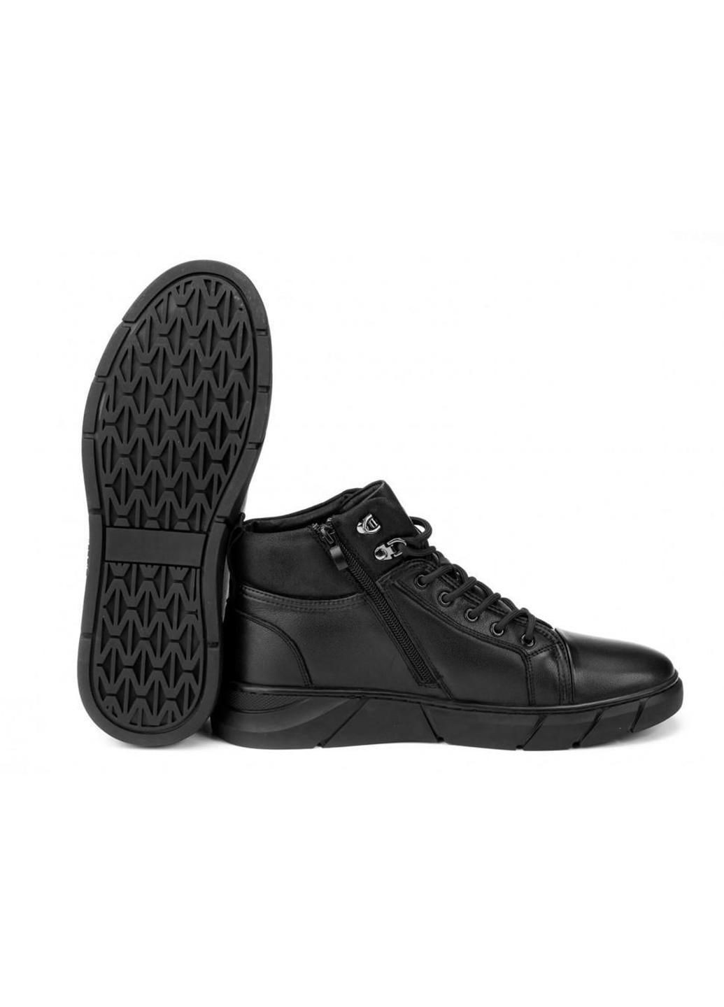 Черные зимние ботинки 7214313-б цвет черный Clemento