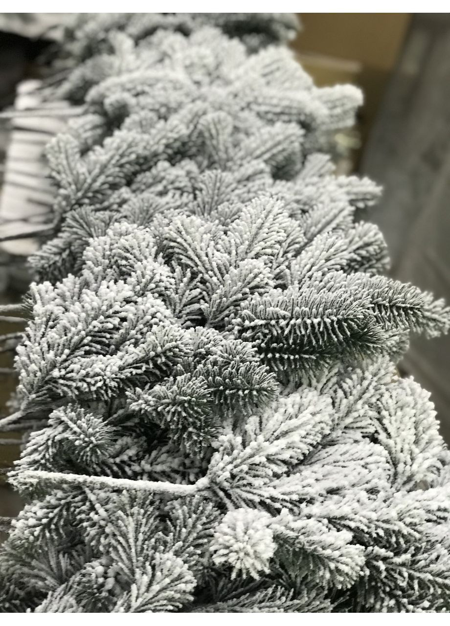 Гілка хвойна SGH Premium лита 53 см зелена засніжена (упаковка 3 шт.) HVOYA (370439226)