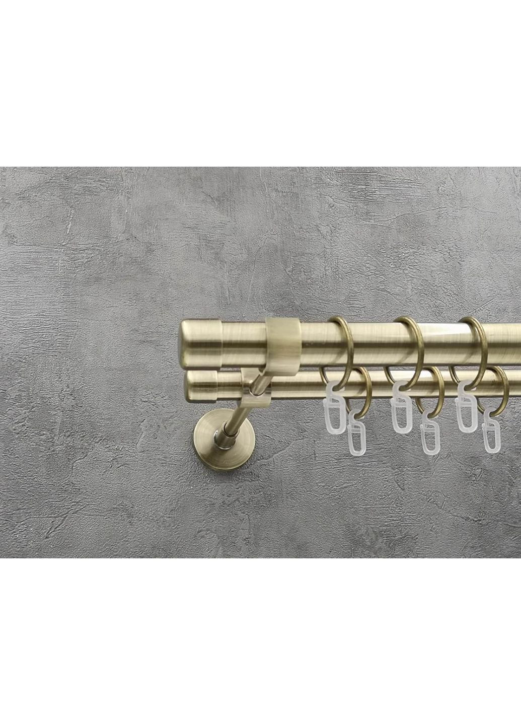 Карниз заглушка гладка штанга подвійний модерн 25/19 мм 300 см Антик Quadrum (352782615)