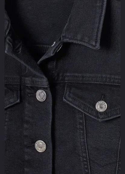 Черный женский жакет джинсовый H&M однотонный - демисезонный