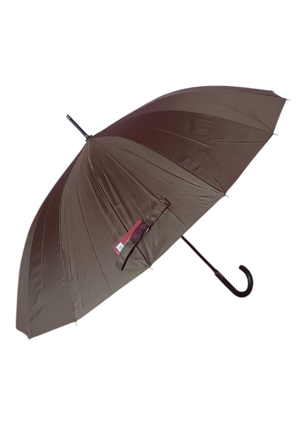 Коричнева} парасолька-тростина напівавтомат swifts sw1665 на 16 карбонових спиць коричнева 93 см велика (365263791)