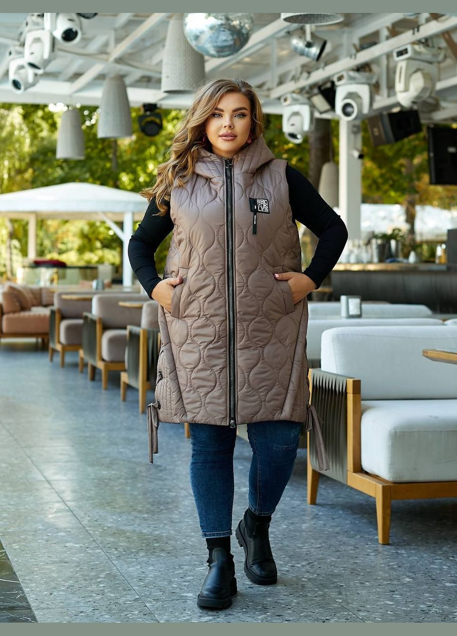 Подовжена жіноча демісезонна жилетка New Trend (304987378)