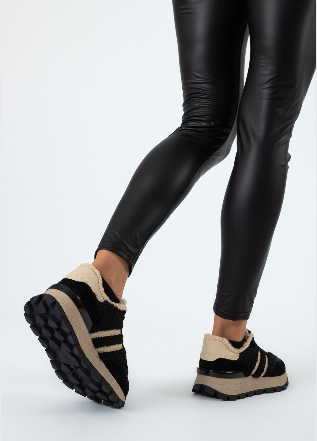 Кроссовки (1959Ц) Baderus чёрные зима (328914504)