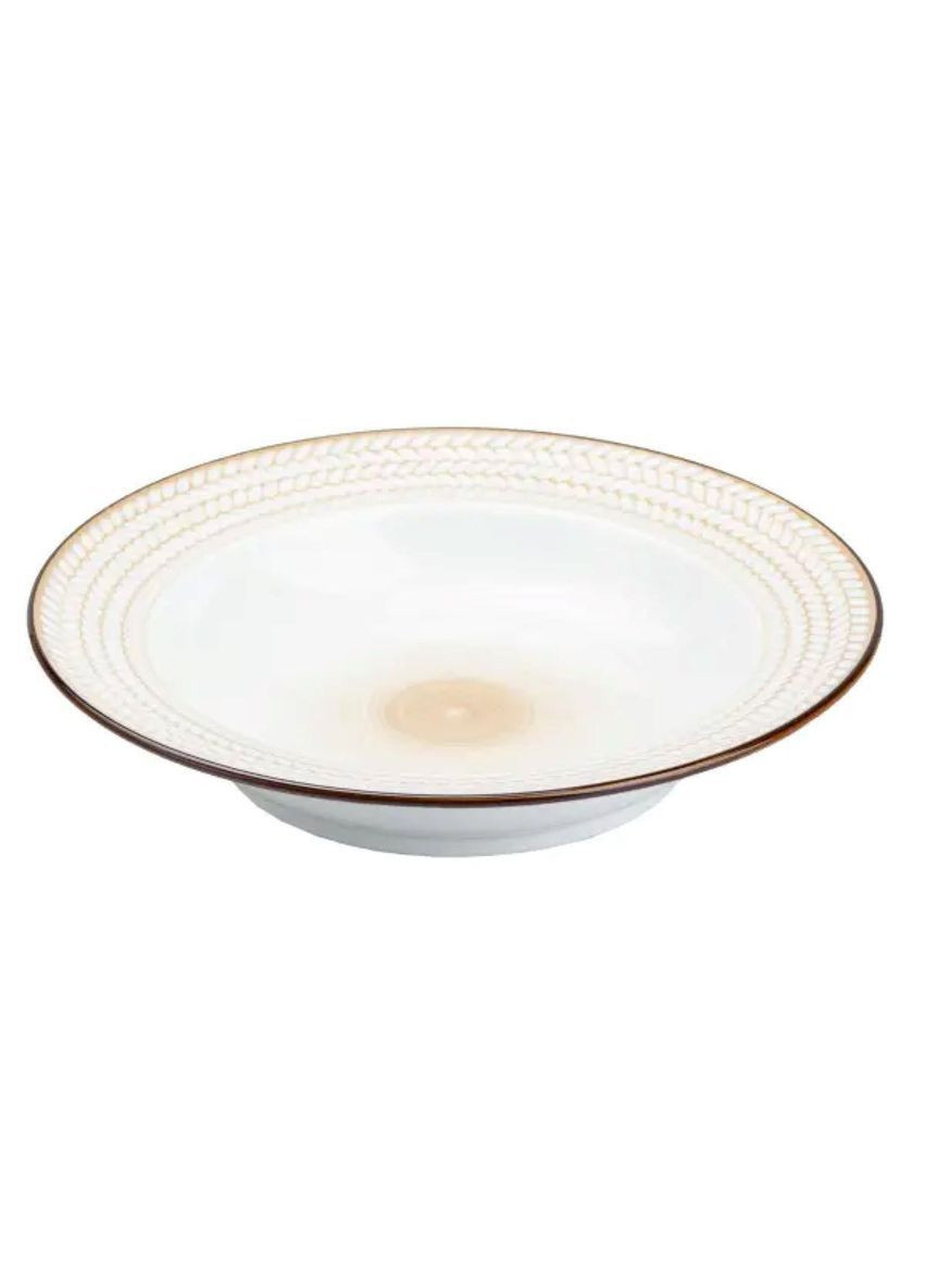 Тарілка супова кругла порцелянова кругла 23.5 см біла HP23391 TS Kitchen (368767551)