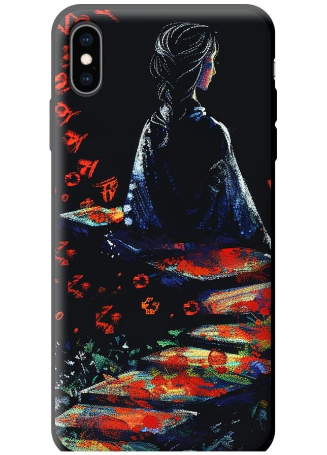 TPU чорний чохол 'Мрійлива дівчина' для Endorphone Apple iPhone XS Max (285108942)