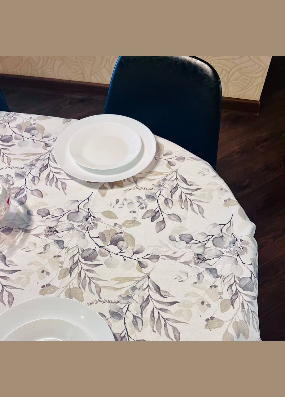 Скатерть водоотталкивающая 140х170см Эвкалипт Серый Malva (305830987)