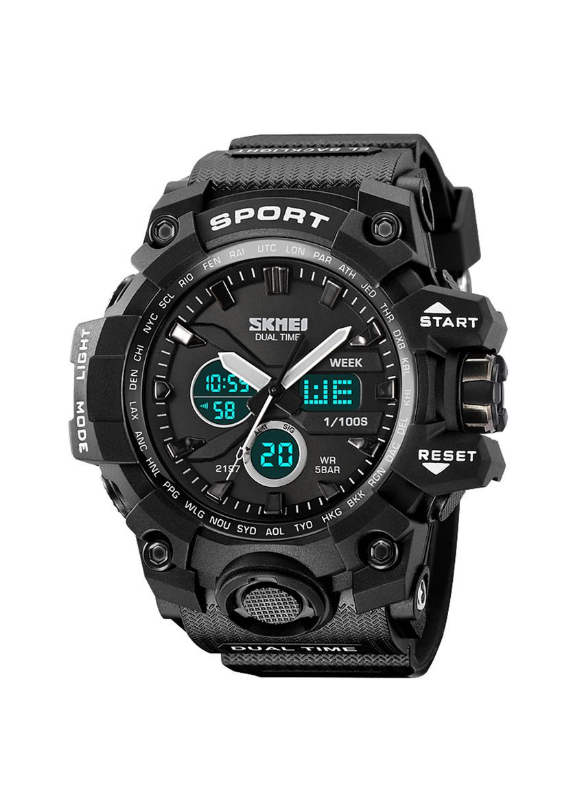 2197BK Black электронный спортивный, сasual Skmei (324214090)