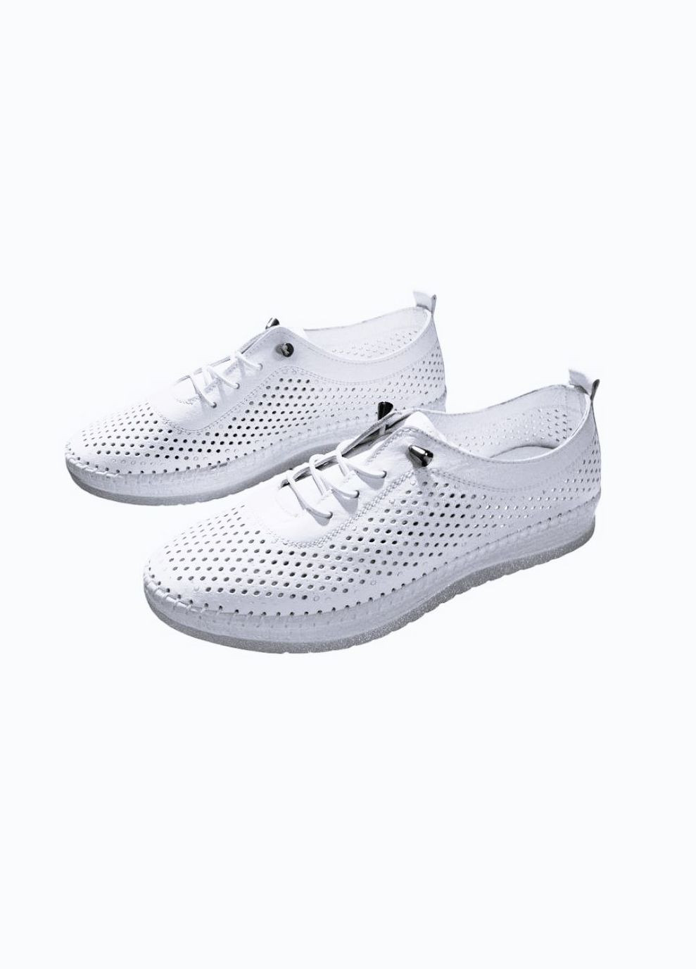 Белые мокасины женские с перфорацией 36 (23,5 см) белые DeMaris с перфорацией
