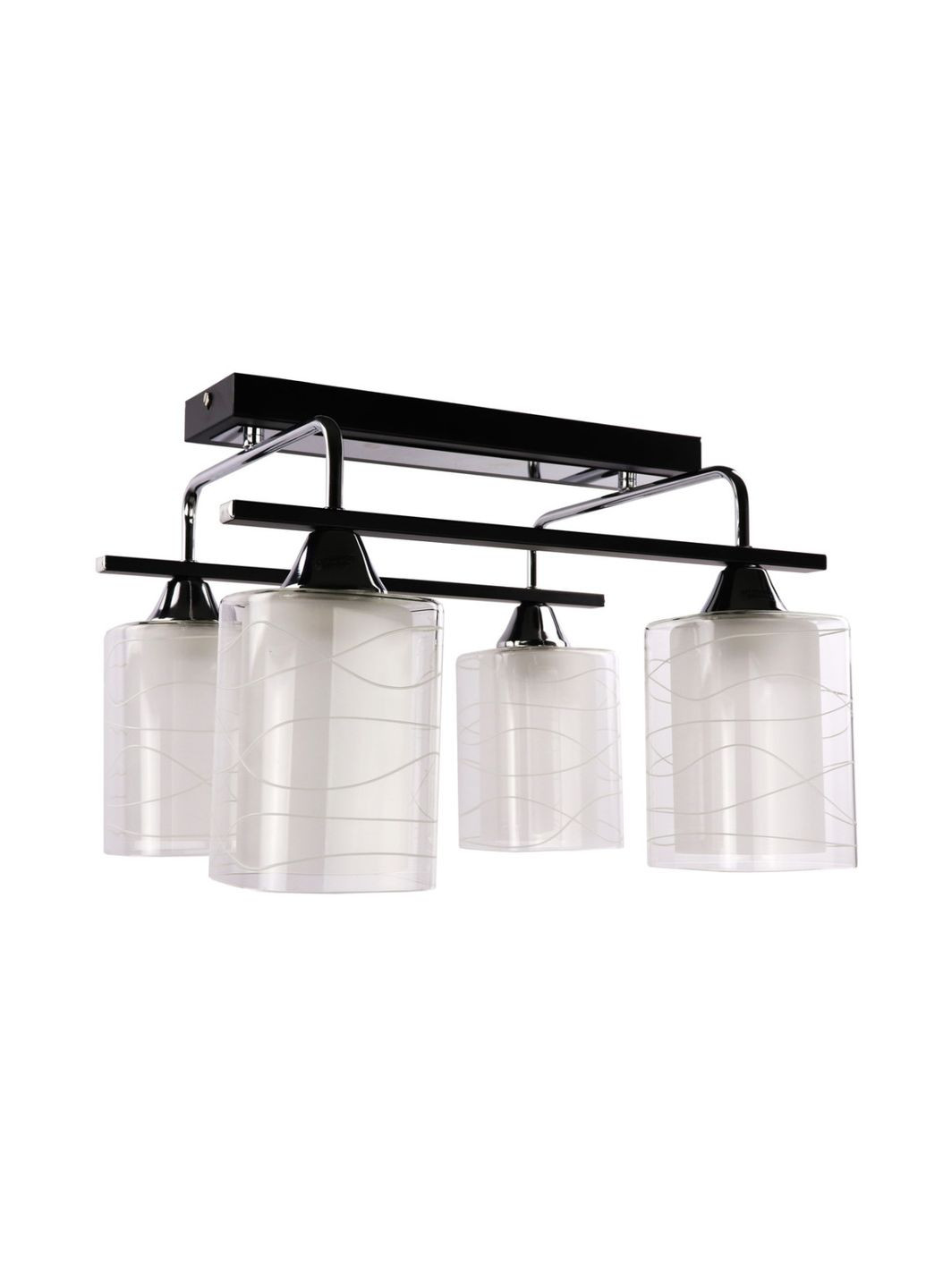 Люстра стельова на 4 лампочки 25723 Чорний 29х37х39 см. Sunnysky (364496254)