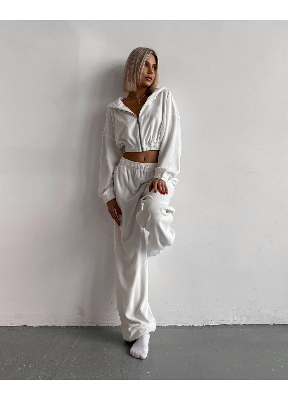 Жіночий велюровий костюм з кофтою та штанами Adelante (350287854)