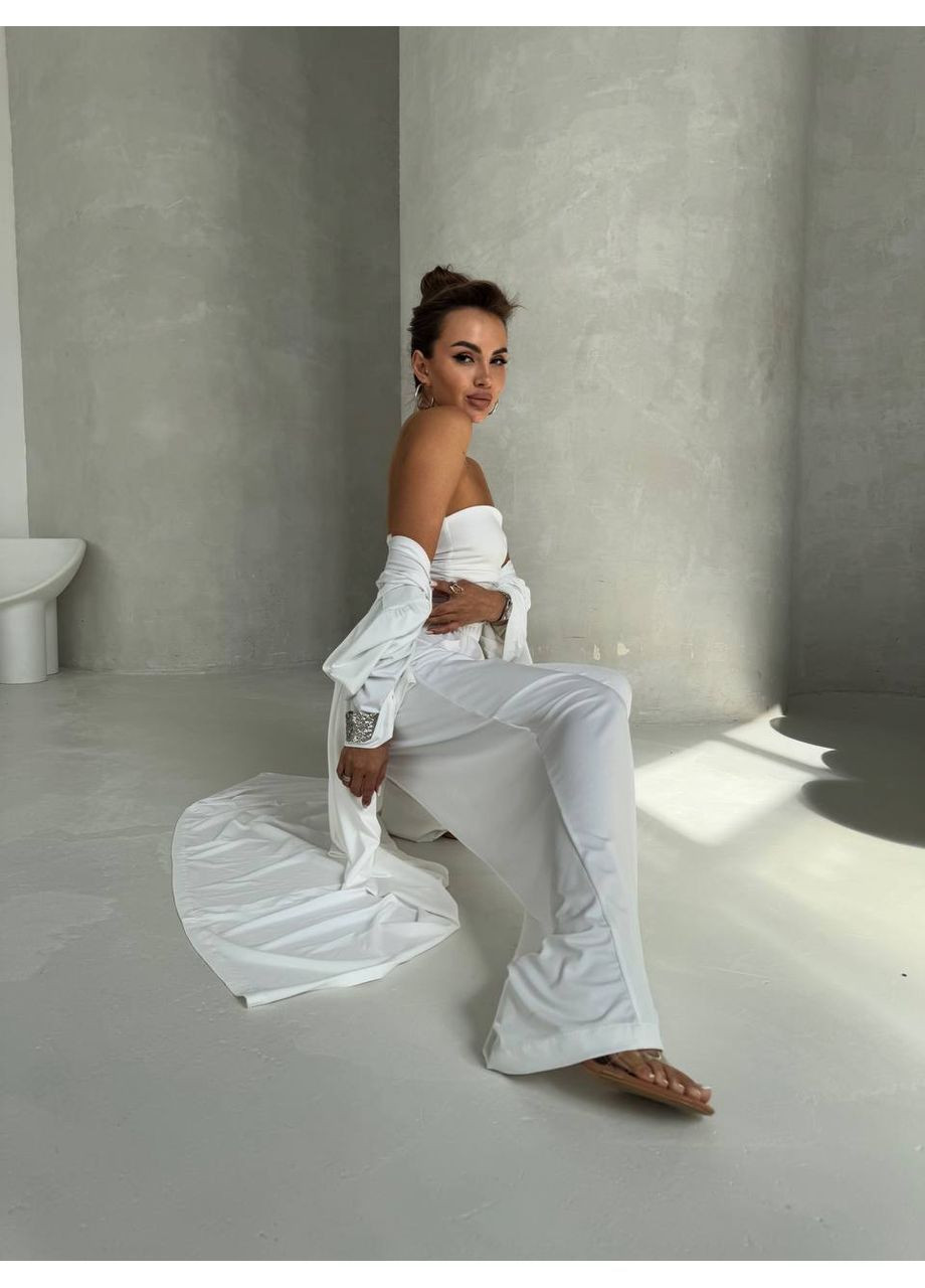 Жіночий костюм трійка: кардиган, топ та палаццо MonCher (363849335)