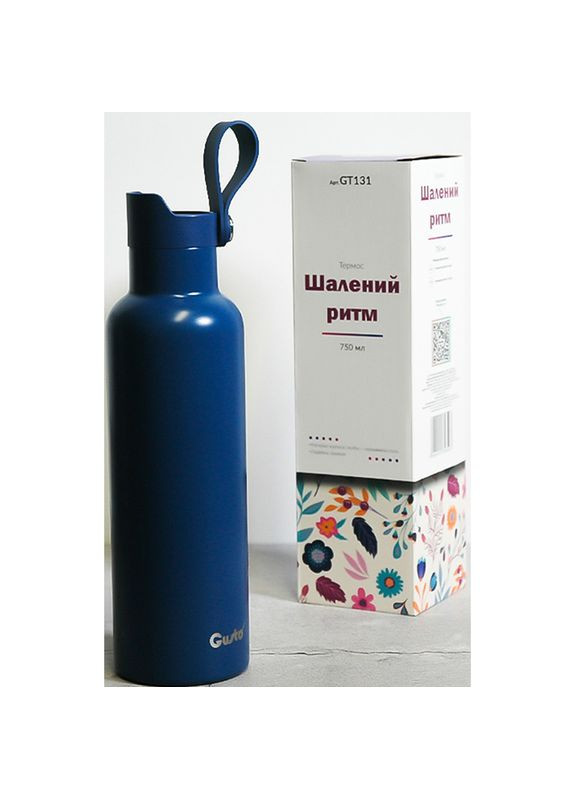 Термос GT131 Безумный ритм 750 мл Blue (135659) Gusto (307436437)