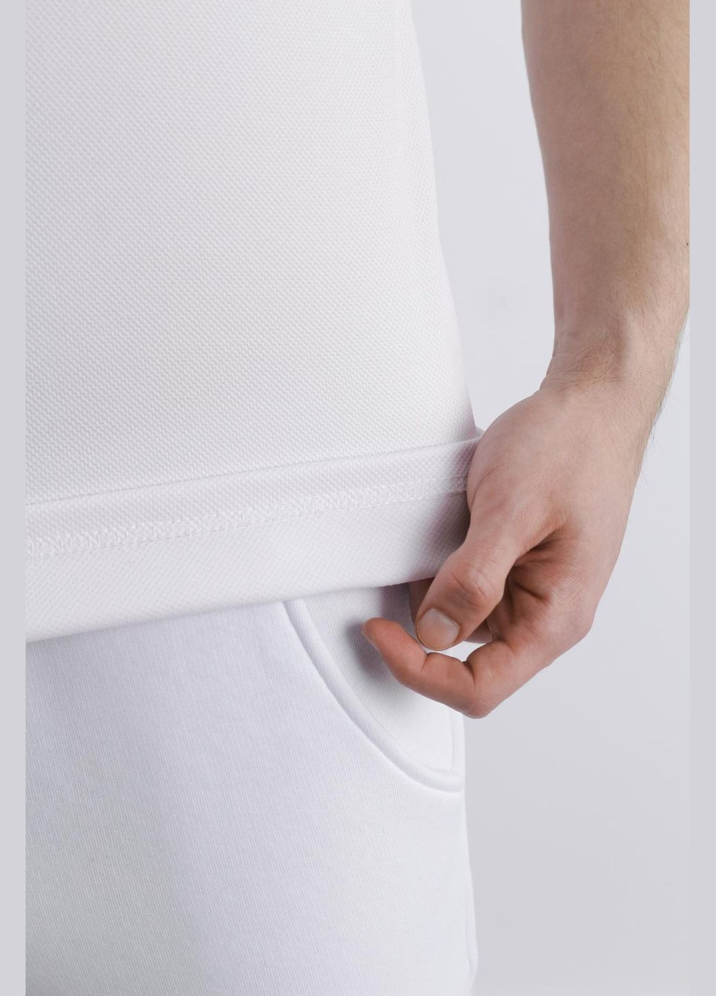 Белая футболка-базовое поло с лого🔥 для мужчин Luna