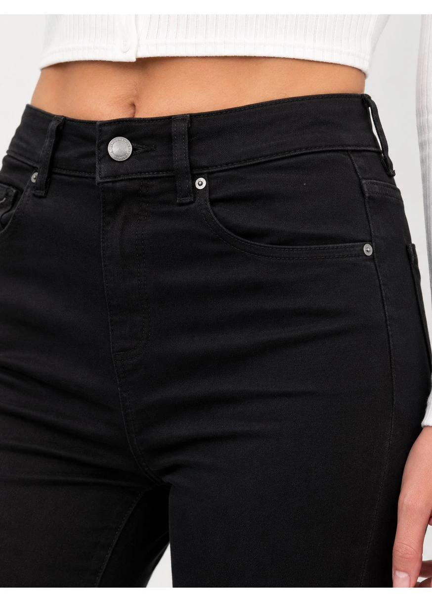Чёрные джинсы с высокой посадкой Asos - (253850122)