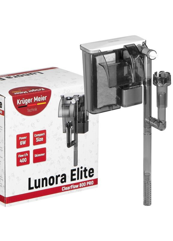 Каскадний фільтр Lunora Elite 800, зі скіммером, для акваріумів 35-70 літрів Kruger Meier (364488822)