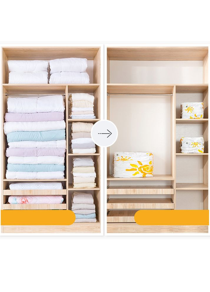 3D Вакуумные Пакеты для Одежды 50х70х33 см - Комплект из 5 пакетов - Пакеты для Хранения Одежды ❤️ ТМ Comshop (301219875)