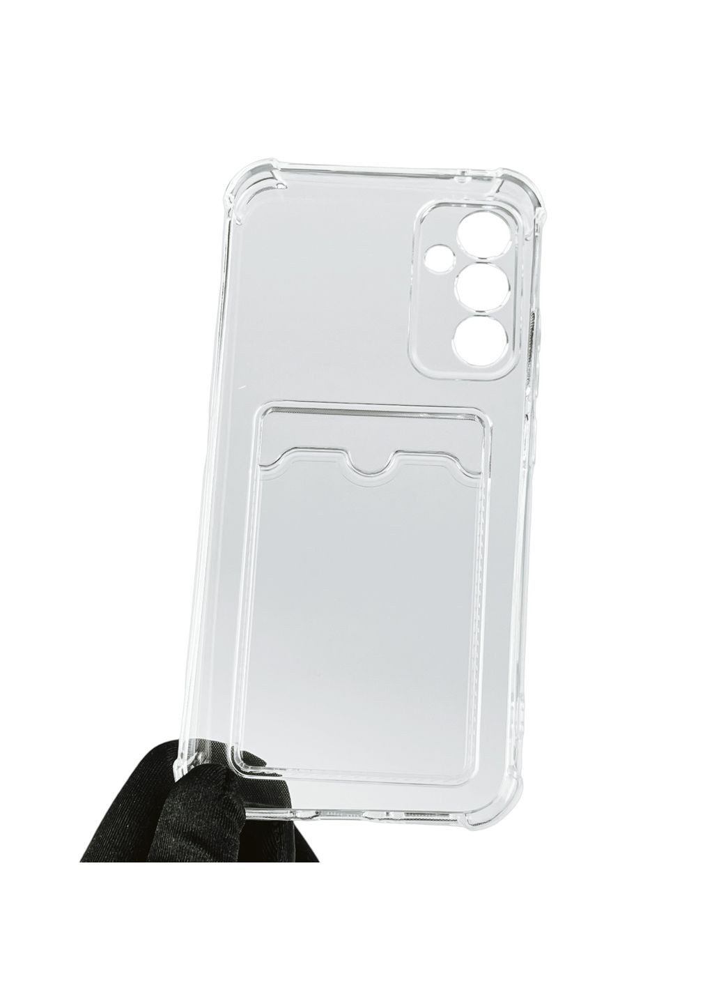 Чохол для Galaxy A34 5G SM-A346E з бронь кутами з кишенею для візиток карток k-pop на самсунг а34 прозорий Samsung (366022051)