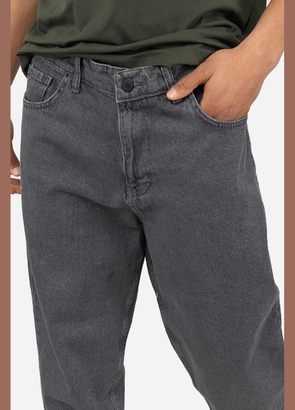 Серые демисезонные мужские джинсы цвет серый цб-00245481 BIG GASTINO
