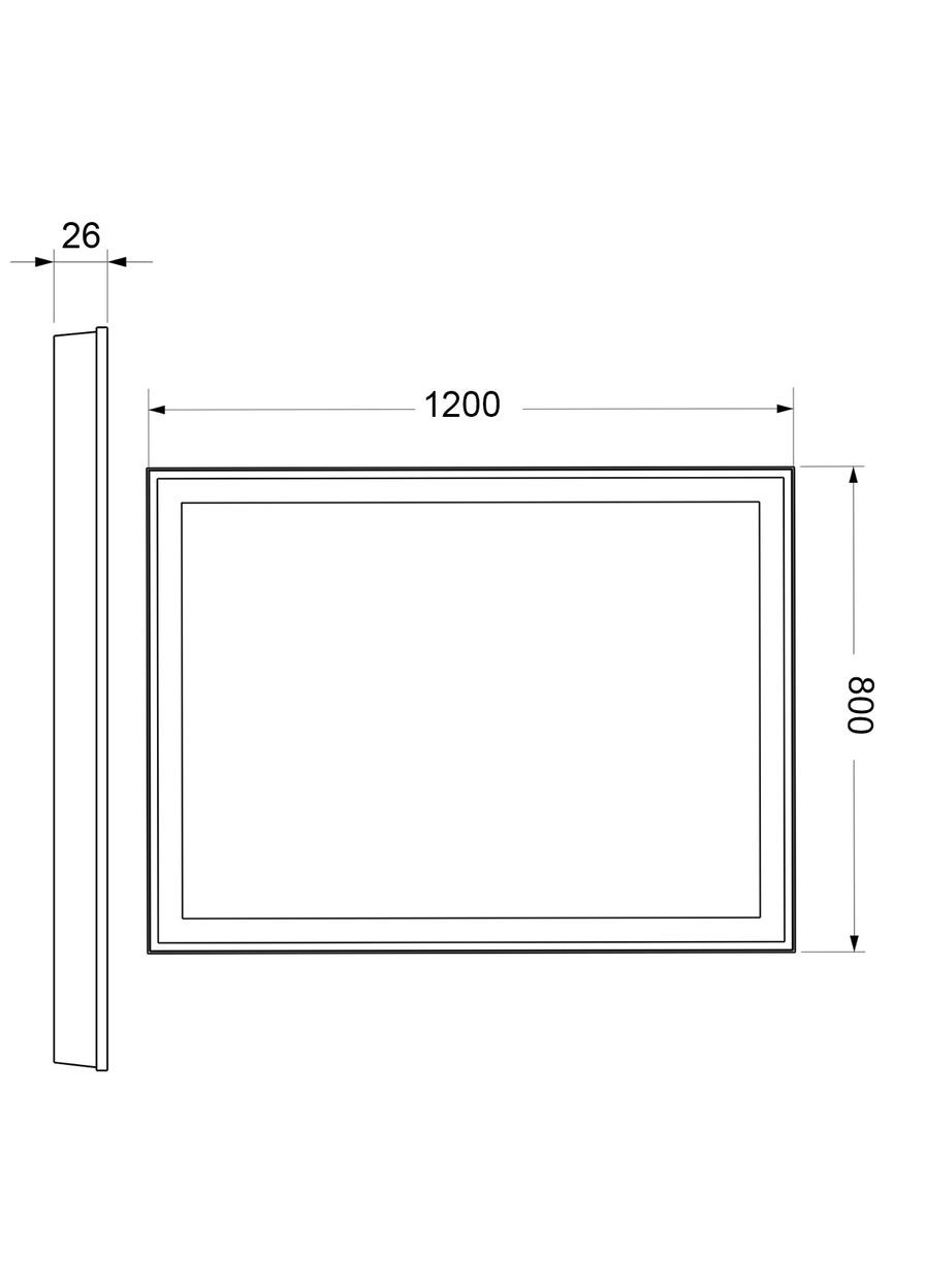 Дзеркало з підсвіткою LED у ванну, спальню, передпокій ZSD-059 (1200*800) 230003-37 230003 DecorLed (355468029)