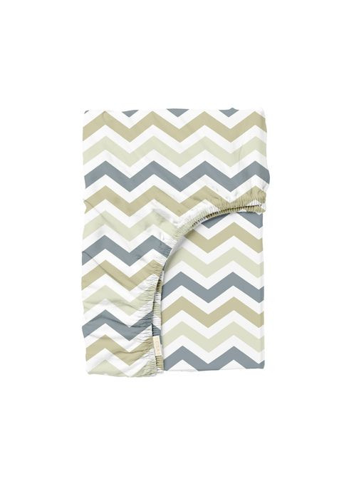 Простирадло на резинці в дитяче ліжечко 70х140 BEIGE ZIGZAG (4822052316467) Cosas (391258494)