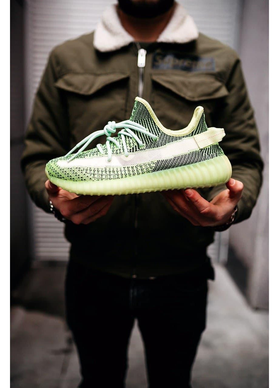 Зелені Осінні кросівки чоловічі adidas yeezy boost 350 v2 yeez reel reflective адідас ізі буст No Brand