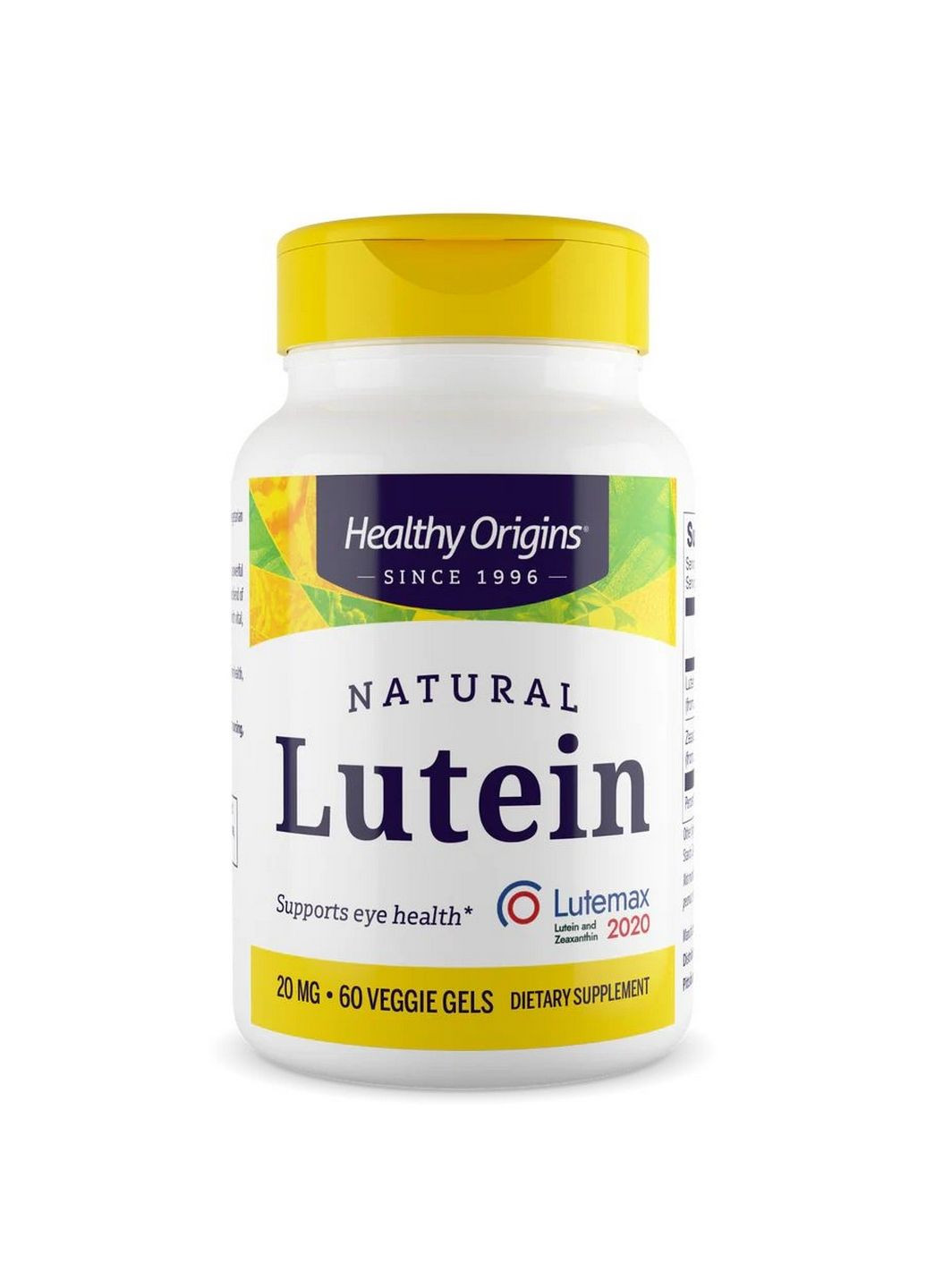 Натуральная добавка Lutein 20 mg, 60 вегакапсул Healthy Origins (293482995)
