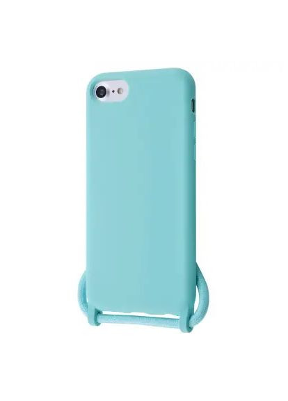Силіконовий чохол CORD для iPhone X/XS із шнурком Бірюзовий Epik (304253486)