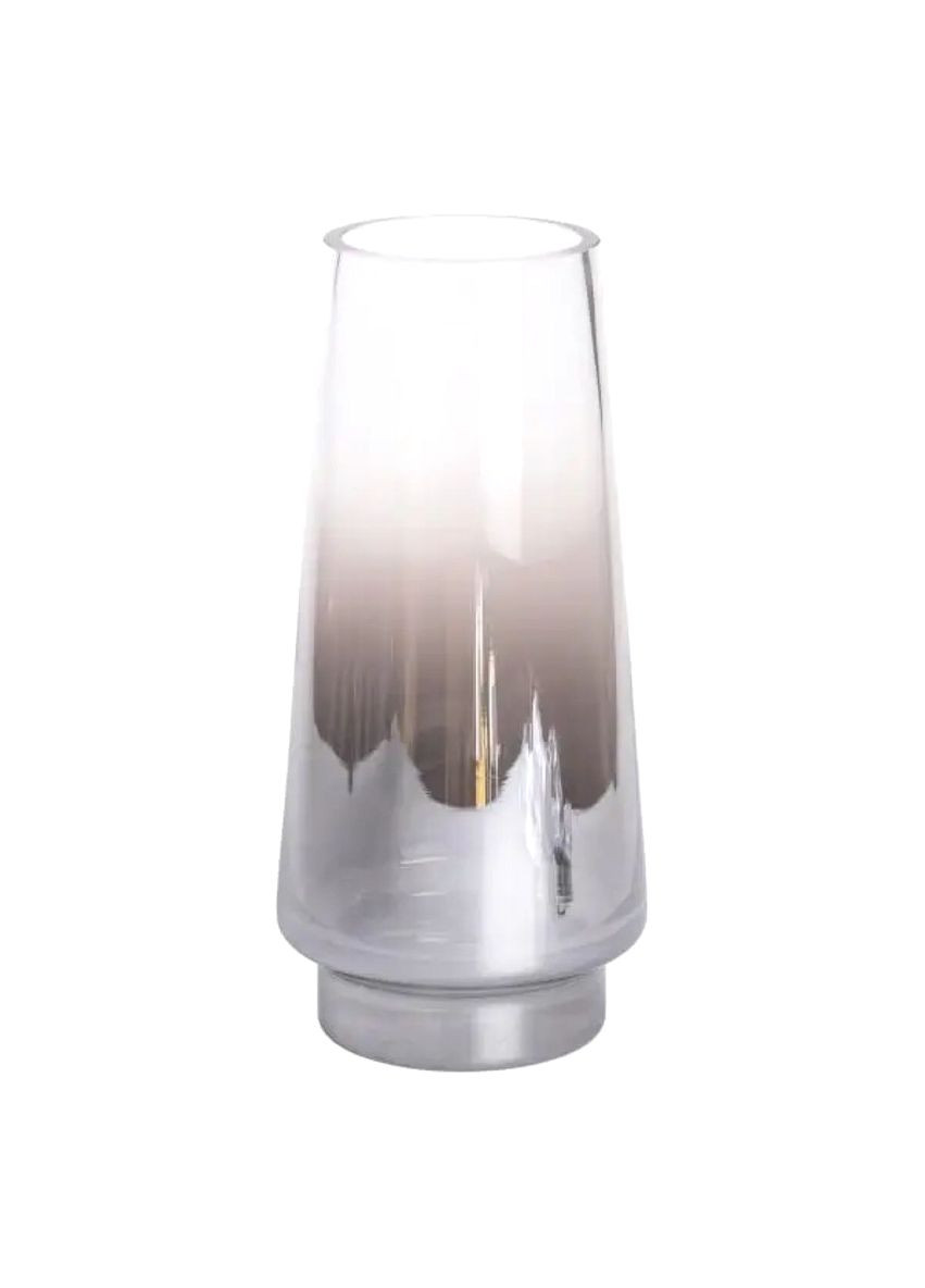 Ваза для цветов стеклянная 2.6 л декоративная прозрачная ваза для букета серого цвета 30 см ProDobro (364191917)