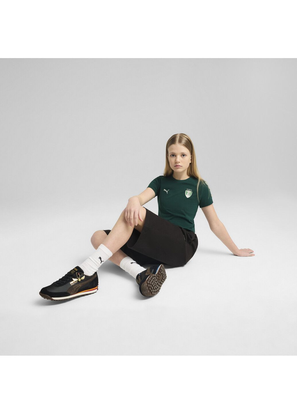 Зелена демісезонна дитяча футболка x harry potter baby tee youth Puma