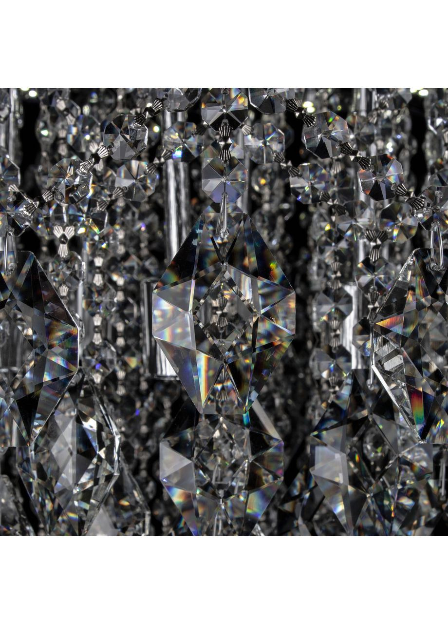 Кришталева люстра з LED підсвічуванням на 8 лампочок E2023/8+8/FG, Ø730*H470 No Brand (352229949)