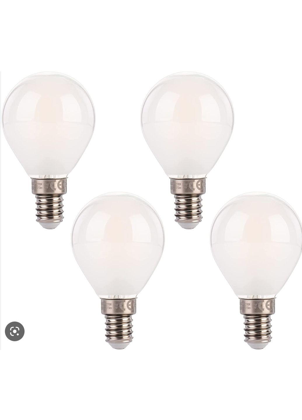 Маленькая светодиодная лампа Эдисона FLSNT 4шт 2700K 550 лм E14 No Brand (354829051)