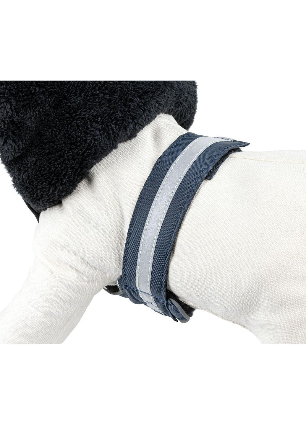 Зимове пальто для собак з утепленим коміром, темно-синій, L, 60см Happet (357074897)