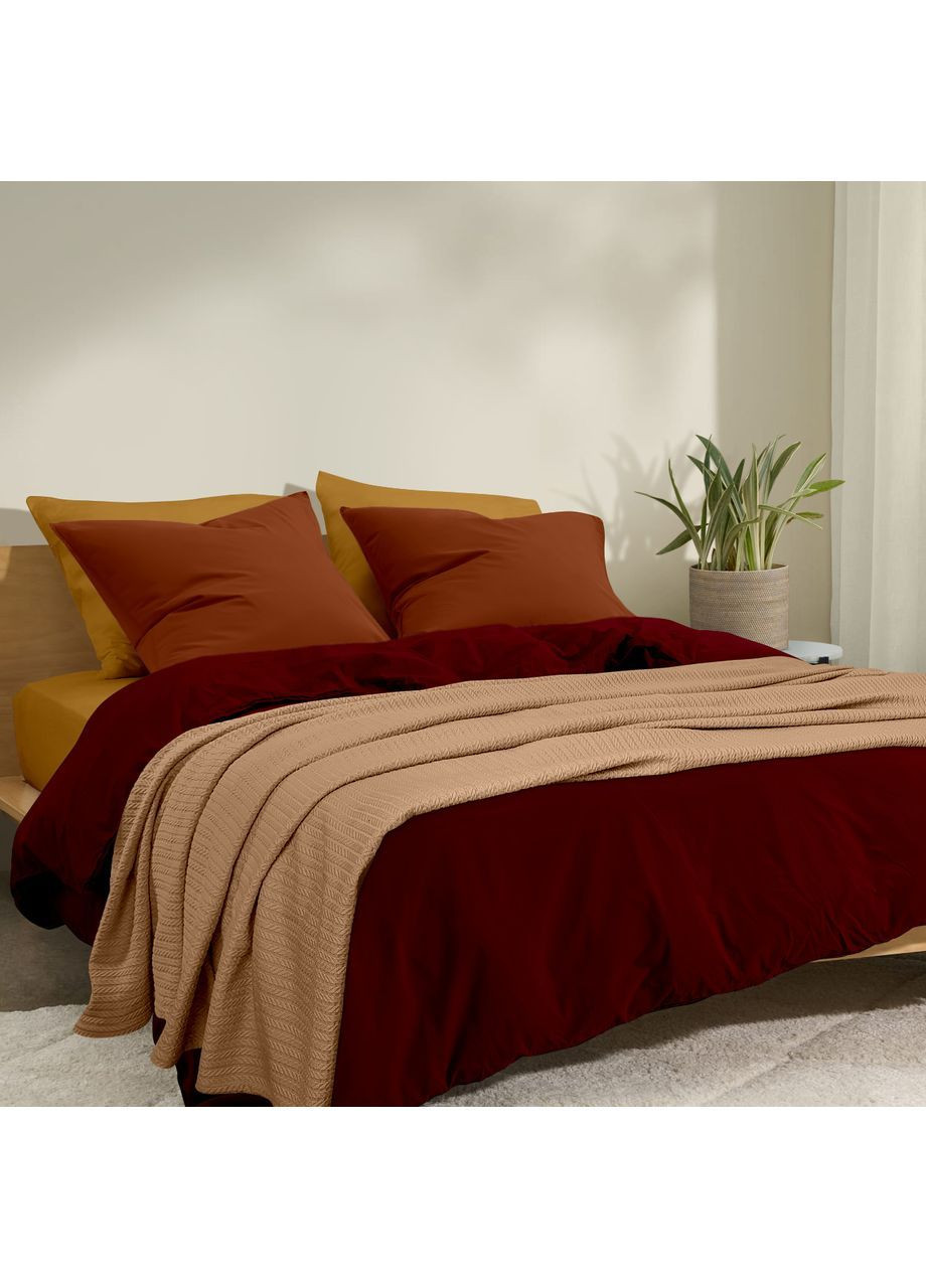 Плед-покрывало косичка 160х230 см Sand Knitted Braid Терракотовый Cosas (369668592)