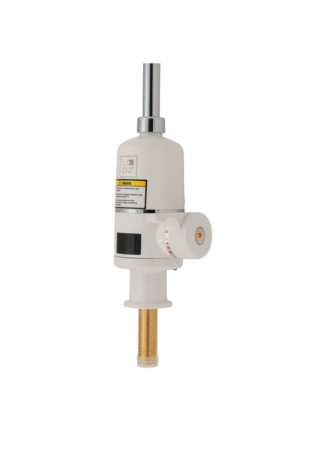 Проточний кран-водонагрівач кухонний для кухні Warm 056 LDWAR056WCR24984 White / Chrome LIDZ 00 056 (323485750)